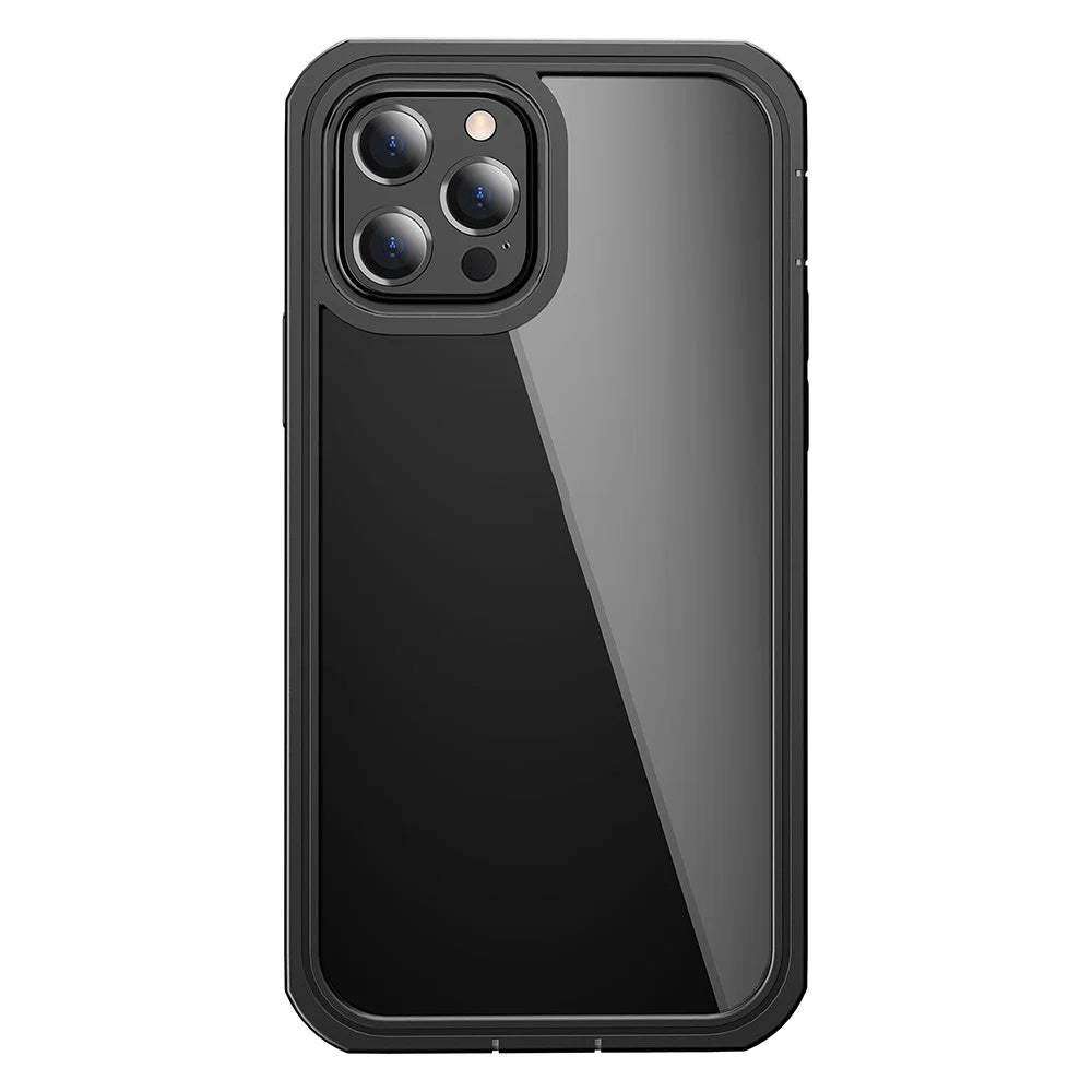 For iPhone 12 6.1 inch/12 Pro 6.1 inch Shockproof All-inclusive PC Hard Phone Case Cover Built-in PET Screen Film - 3