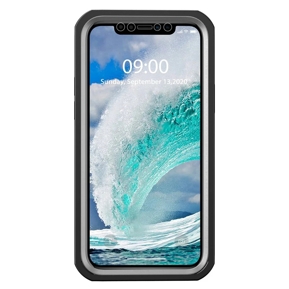 For iPhone 12 6.1 inch/12 Pro 6.1 inch Shockproof All-inclusive PC Hard Phone Case Cover Built-in PET Screen Film - 4