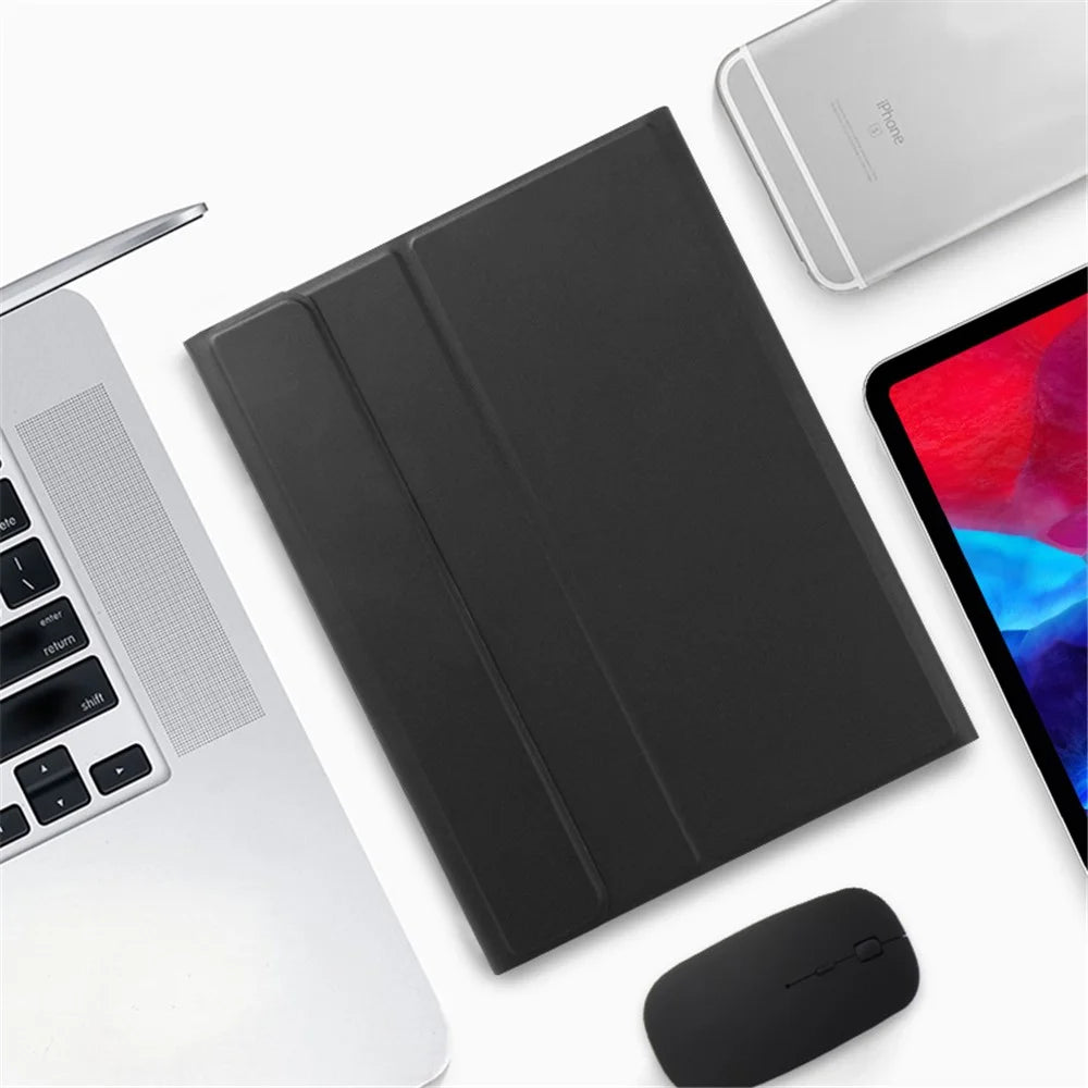 For iPad Pro 11-inch (2020) Leather Stand Tablet Case with Detachable Magnetic Wireless Keyboard (Without Touchpad) - Black - 3