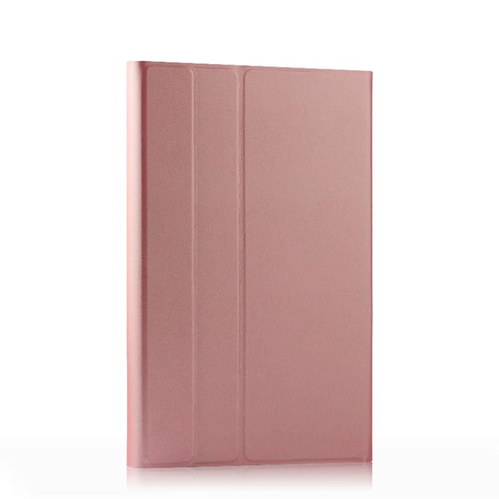 For iPad mini (2019) 7.9 inch / mini 4 Leather Stand Tablet Case with Detachable Magnetic Wireless Keyboard (Without Touchpad) - Rose Gold - 2