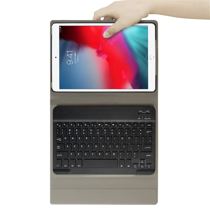 For iPad mini (2019) 7.9 inch / mini 4 Leather Stand Tablet Case with Detachable Magnetic Wireless Keyboard (Without Touchpad) - Rose Gold - 4