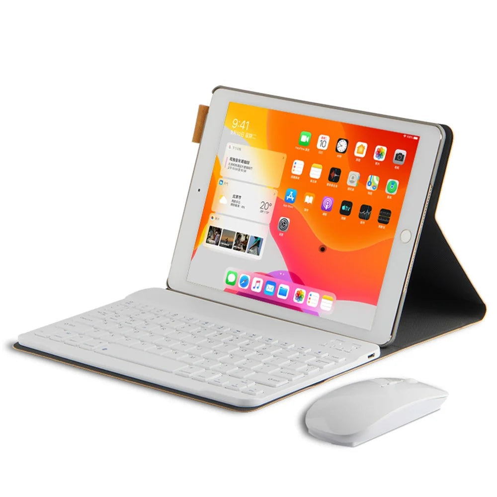 Detachable 2 in 1 Bluetooth-compatible Keyboard Tablet Protective Case for iPad Air 10.5 inch (2019)/Pro 10.5-inch (2017) - Brown/White Keyboard - 7