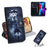 Pattern Printing PU Leather Wallet Stand Case for iPhone 12 Pro/12 - Dog and Wolf - 1