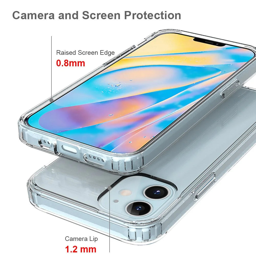 Anti-scratch Acrylic + TPU Hybrid Clear Mobile Phone Case for iPhone 12 mini - 4