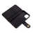 DG.MING For iPhone 12 mini 5.4 inch Phone Case Detachable 2 in 1 Leather Shockproof Shell Flip Protective Cover with Wallet - Black - 5