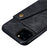 PU Leather Coated TPU Cover [Built-in Vehicle Magnetic Sheet] for iPhone 12 Pro Max 6.7-inch - Black - 4