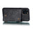 PU Leather Coated TPU Cover [Built-in Vehicle Magnetic Sheet] for iPhone 12 Pro Max 6.7-inch - Black - 5