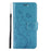 Imprint Butterfly Flower Leather Case with Strap for iPhone 12 mini - Blue - 2