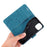 Imprint Butterfly Flower Leather Case with Strap for iPhone 12 mini - Blue - 7