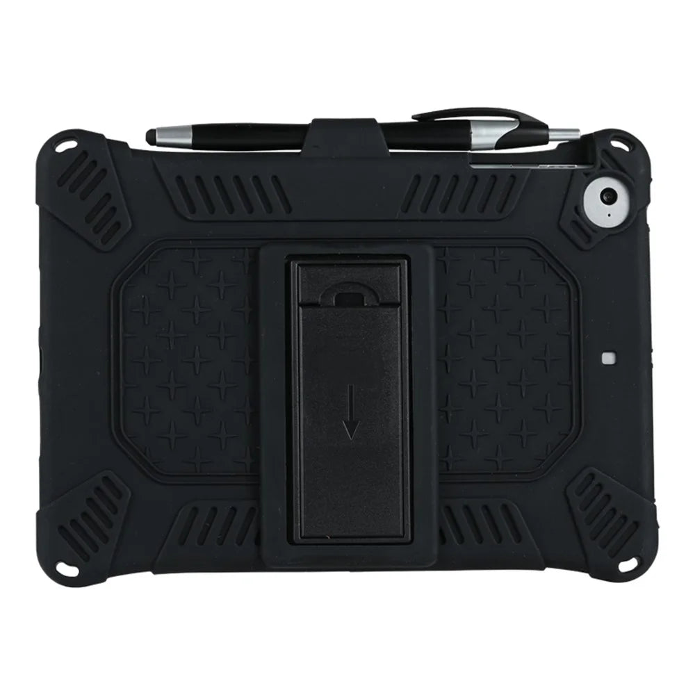 Kickstand PC Soft Silicone Case with Hanging Rope for Apple iPad mini (2019) 7.9 inch/4/3/2/1 - Black - 2