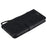 For iPhone 12 Pro Max Case Solid Color Leather Mobile Cover Wallet Stand with Strap - Black - 5