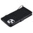 For iPhone 12 Pro Max Case Solid Color Leather Mobile Cover Wallet Stand with Strap - Black - 6
