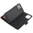 Cross Skin Leather Wallet Detachable TPU Cover for iPhone 12 Pro/12 - Black - 7