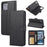 Cross Skin Leather Removable TPU Back Shell for iPhone 12 Pro Max 6.7 inch - Black - 1