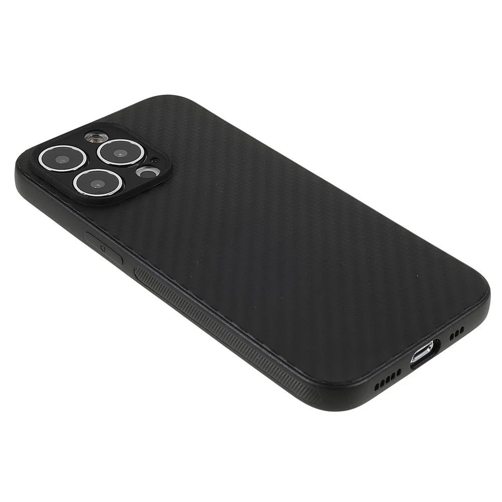 Carbon Fiber TPU Protective Phone Case for iPhone 12 Pro/12 - 4