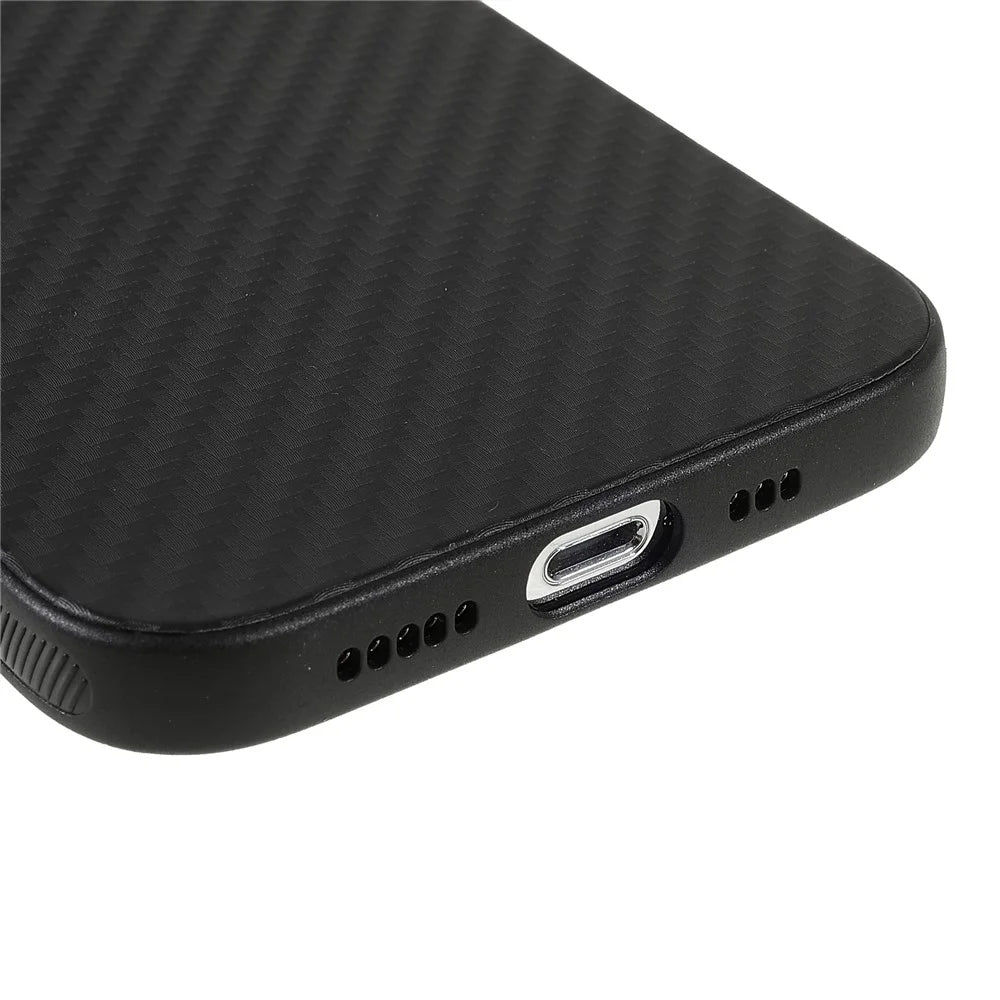 Carbon Fiber TPU Protective Phone Case for iPhone 12 Pro/12 - 5