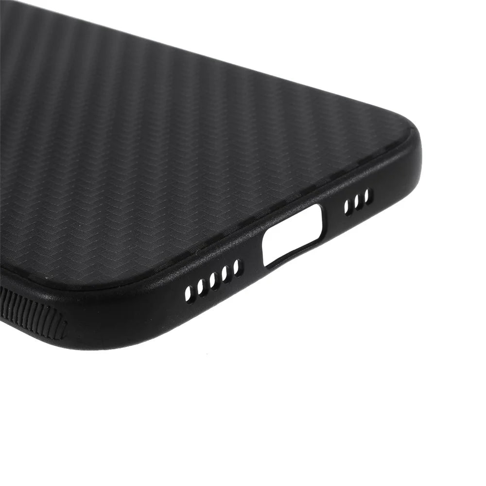 Carbon Fiber TPU Soft Mobile Phone Case for iPhone 12 Pro Max 6.7 inch - 6