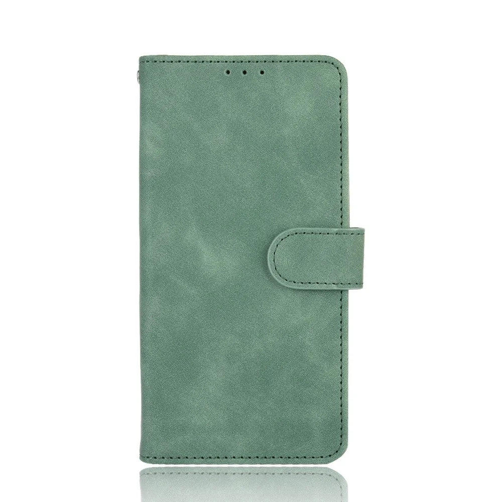 Skin-touch PU Leather Wallet Protective Cover for iPhone 12 Pro/12 - Green - 3