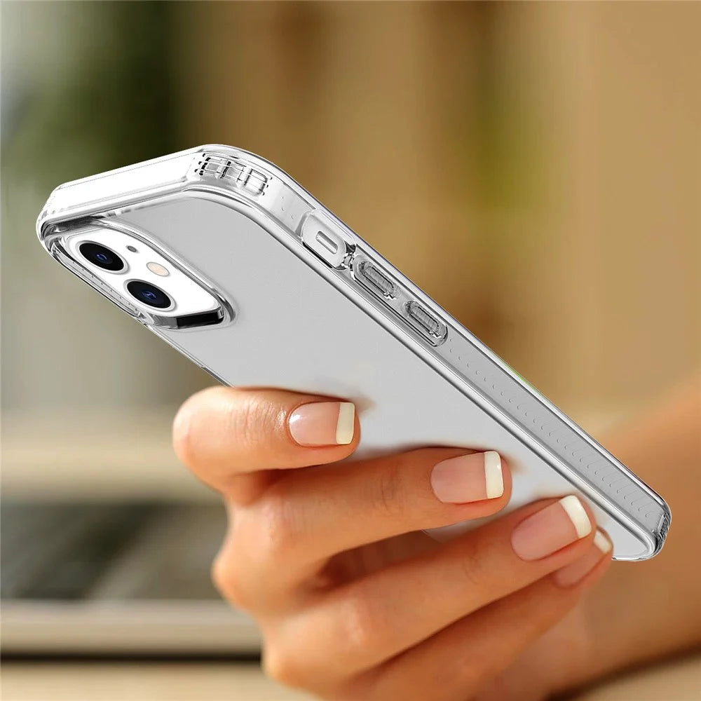 Glittery Powder TPU Phone Case Covering for iPhone 12 Pro/12 - Transparent - 5