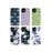 KINGXBAR Pattern Printing PC+TPU Phone Case for iPhone 12 mini 5.4 inch - Blue Flower - 3