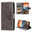 Imprinted Mandala Flower Wallet Leather Flip Cover with Strap for iPhone 12 Pro Max 6.7 inch - Grey - 2