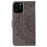 Imprinted Mandala Flower Wallet Leather Flip Cover with Strap for iPhone 12 Pro Max 6.7 inch - Grey - 4