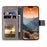 Imprinted Mandala Flower Wallet Leather Flip Cover with Strap for iPhone 12 Pro Max 6.7 inch - Grey - 5