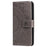 Imprinted Mandala Flower Wallet Leather Flip Cover with Strap for iPhone 12 Pro Max 6.7 inch - Grey - 6