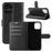 Litchi Texture Leather Wallet Shell Stand Phone Case for iPhone 12 Pro Max 6.7 inch - Black - 1