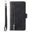 Zipper Pocket 9 Card Slots Leather Wallet Case for iPhone 12 mini 5.4 inch - Black - 2