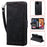 Vintage Splicing Style Cover Stand Leather Flip Shell for iPhone 12 Pro/12 - Black - 1