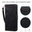 Vintage Splicing Style Cover Stand Leather Flip Shell for iPhone 12 Pro/12 - Black - 6