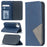 Geometric Pattern Leather Stand Case with Card Slots for iPhone 12 mini 5.4 inch - Blue - 1