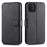 AZNS Wallet Leather Stand Case for iPhone 12 Pro/12 - Black - 1