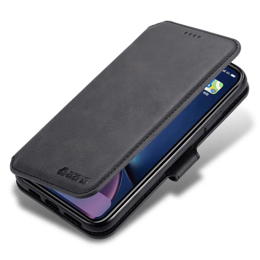 AZNS Wallet Leather Stand Case for iPhone 12 Pro/12 - Black - 2