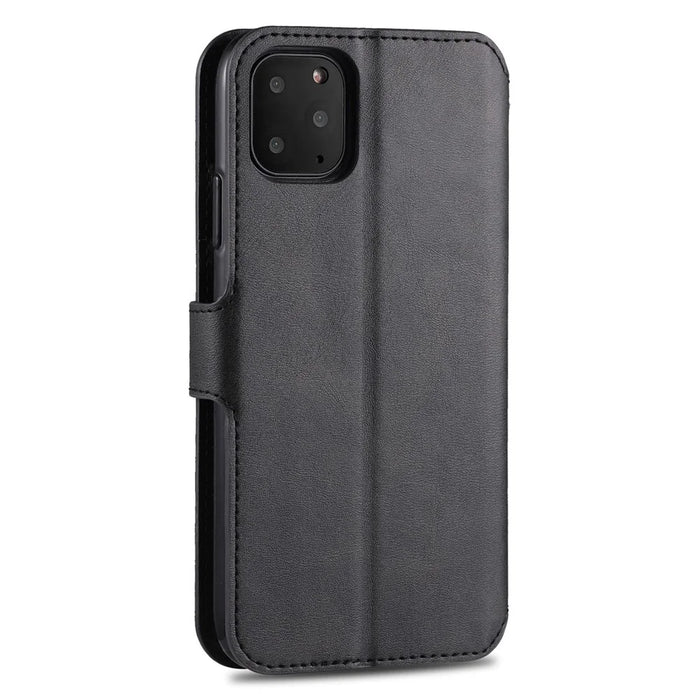 AZNS Wallet Leather Stand Case for iPhone 12 Pro/12 - Black - 4