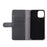 For iPhone 12 mini Phone Cases Genuine Split Leather Wallet Mobile Cover Stand - Black - 6
