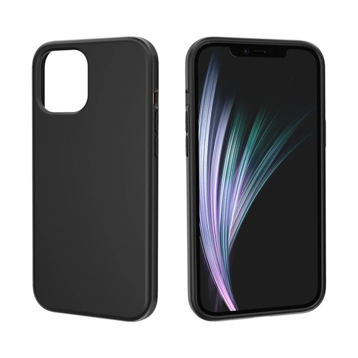 Anti-fingerprint PC + TPU Splashproof Protective Cover for iPhone 12 mini - Black - 4