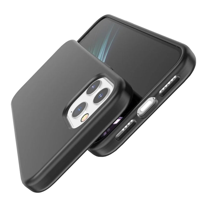 Anti-fingerprint PC + TPU Splashproof Protective Cover for iPhone 12 mini - Black - 7