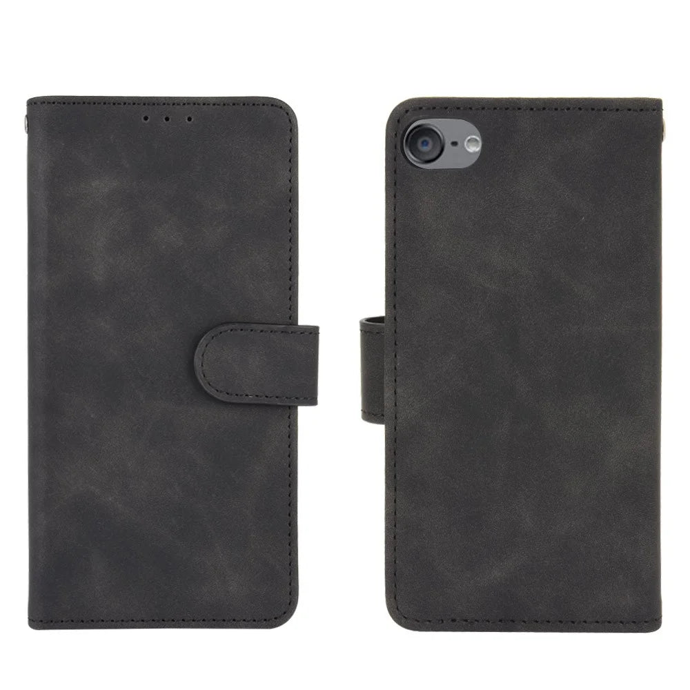 Skin-touch PU Leather with Wallet Shell for iPod Touch (2019)/6/5 - Black - 7
