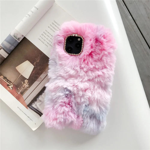 Plush Coated TPU Shell Case for iPhone 12 Pro Max 6.7-inch - Pink - 1