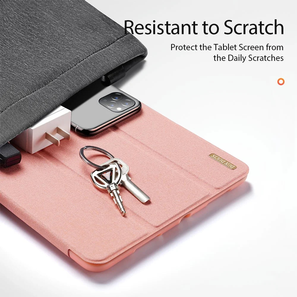 DUX DUCIS DOMO Tri-Fold Stand PU Leather Tablet Cover for iPad Air 11 (2026) / (2025) / (2024) / Air (2020) / Air (2022) - Rose Gold - 6
