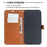 Color Splicing Jeans Cloth Texture Leather Shell for iPhone 12 Pro/12 - Dark Blue - 3