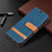 Color Splicing Jeans Cloth Texture Leather Shell for iPhone 12 Pro/12 - Dark Blue - 4