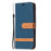 Color Splicing Jeans Cloth Texture Leather Shell for iPhone 12 Pro/12 - Dark Blue - 6