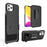 Swivel Belt Clip Holster Woven Texture PC + TPU Hybrid Case for iPhone 12 Pro/12 - 1