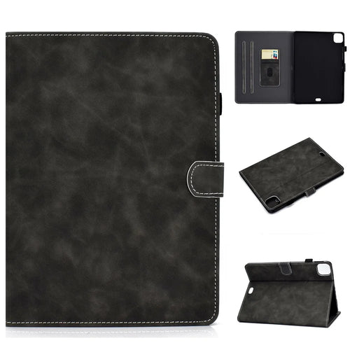 Solid Color Leather Tablet Protective Shell for iPad Air 11 (2026) / (2025) / (2024) / Air (2020) (2022) / Pro 11 (2021) - Black - 1