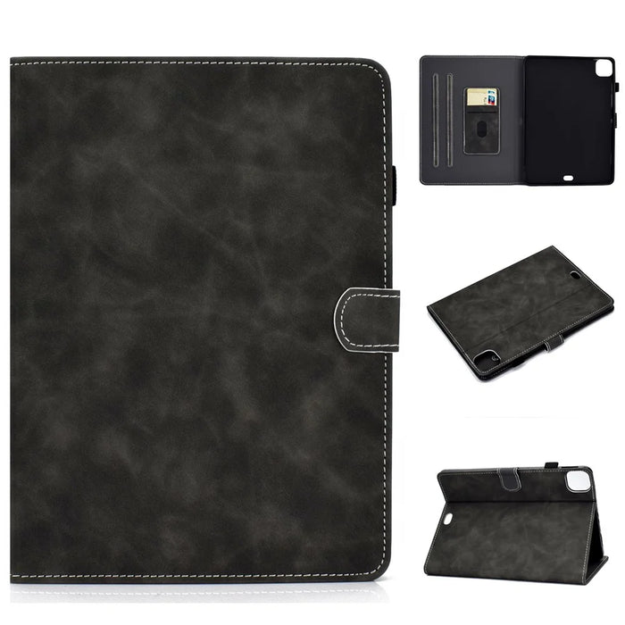 Solid Color Leather Tablet Protective Shell for iPad Air 11 (2026) / (2025) / (2024) / Air (2020) (2022) / Pro 11 (2021) - Black - 1