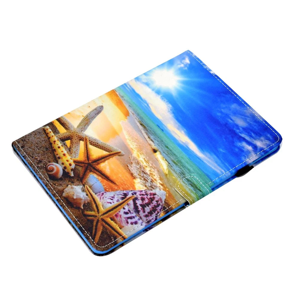 Pattern Printing Leather Card Holder Tablet Shell for iPad Air 11 (2026) / (2025) / (2024) / Air (2020) (2022) / Pro 11 (2021) - Starfish - 5