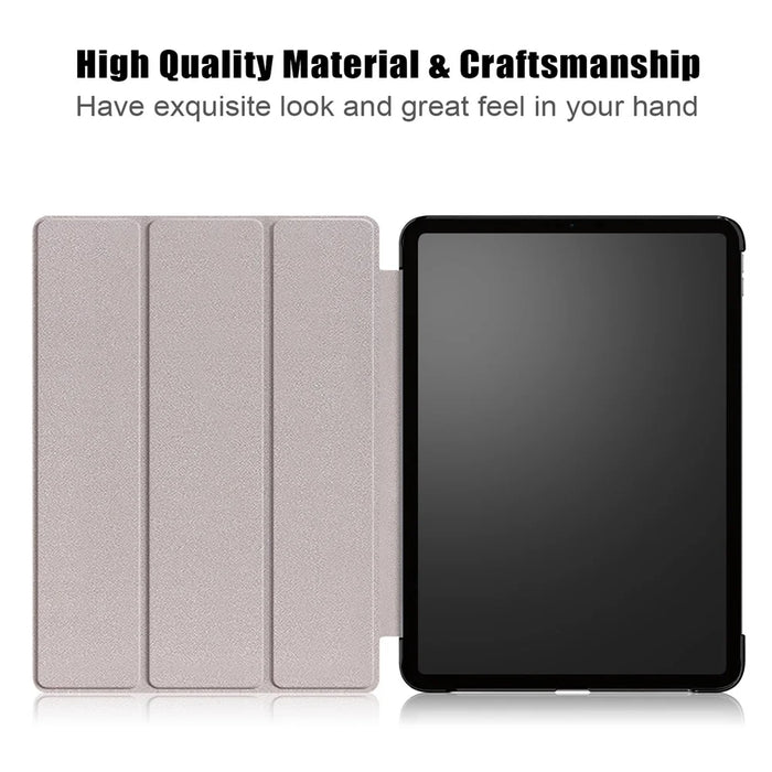 PU Leather Cover for iPad Air 11 (2026) / (2025) / (2024) / Air (2020) / Air (2022) Tri-Fold Stand Folio Tablet Case - Black - 3